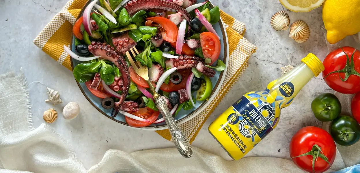 Mediterranean-style marinated mackerel fillet with Caraffina Polenghi Lemon